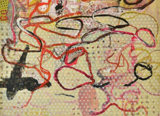 Me and Time Acrylic and indian ink on canvas 155x120cm 2014-15