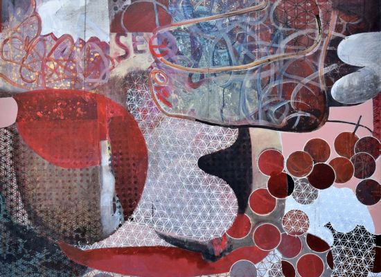 See - The Peace Acrylic and indian ink on canvas 120x120cm 2014-15