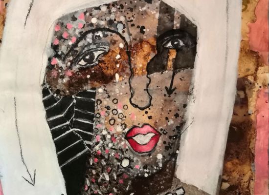 Hilda-Hiary,-Portrait-II,-41x32cm,-Coffee-ink-on-paper,-2019