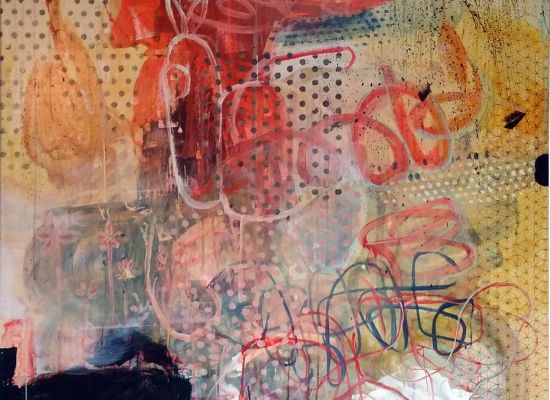 Underwater Acrylic and indian ink on canvas 160x145cm 2014-15