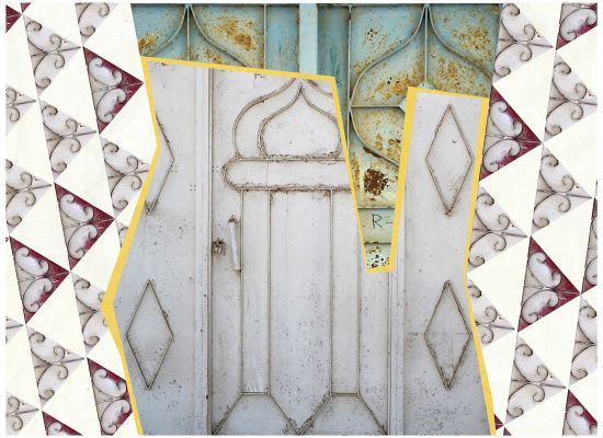 Title: Composition 64 Project: Metal Doors of Arabia Medium: Photomontage - Archival Print on Hahnemuhle Fine Art Paper Dimensions (h x w): 24cm x 30cm Year: 2024