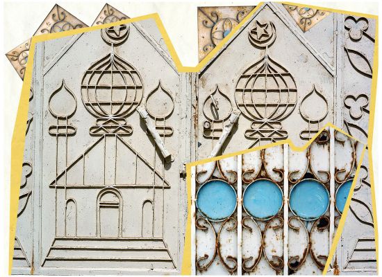 Title: Composition 69 Project: Metal Doors of Arabia Medium: Photomontage - Archival Print on Hahnemuhle Fine Art Paper Dimensions (h x w): 24cm x 30cm Year: 2024