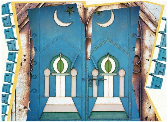 Title: Composition 71 Project: Metal Doors of Arabia Medium: Photomontage - Archival Print on Hahnemuhle Fine Art Paper Dimensions (h x w): 24cm x 30cm Year: 2024
