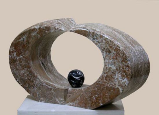 Jamal Abdul Rahim | Noon 1 | 16 x 35 x 62 cm | Travertine Marble | 2008