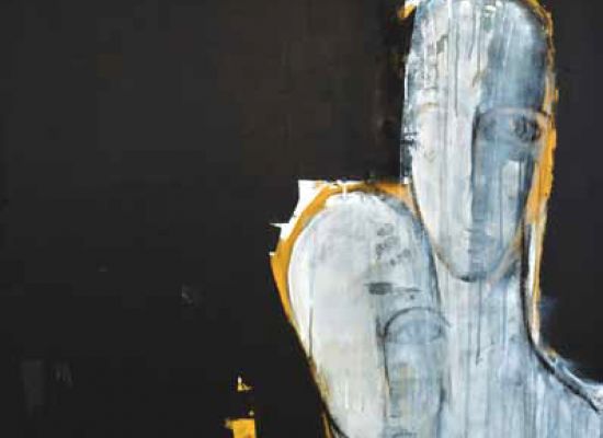 Jehan Saleh | Relationship I, Acrylic on canvas, 130 x 90 cm, 2010