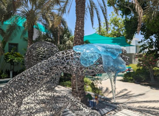 Lost Dreams, Stainless Steel and Hand Sculpted Glass,  H204xW105xD155cm, 2021