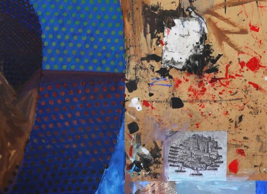 Suakin, Oil and collage on canvas, 152 x 142cm, 2015