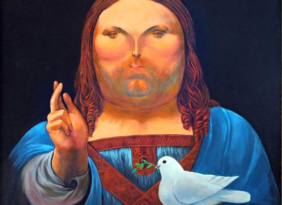 Salvator Mundi, Acrylic On Canvas, 100x100cm, 2019