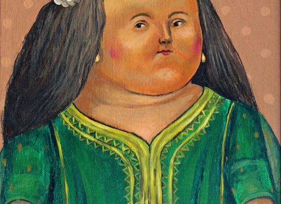 The Nashel Dress, Acrylic On Canvas, 24 x19cm, 2019