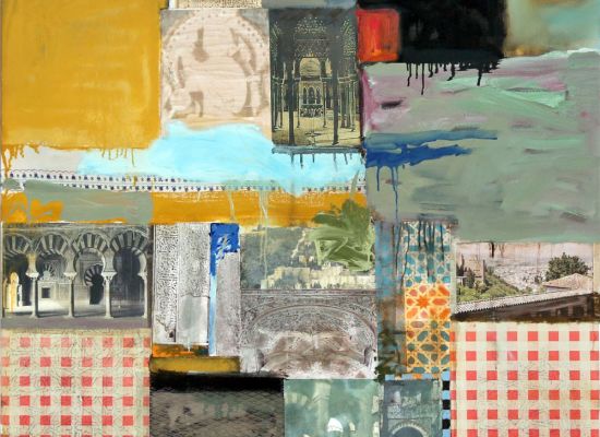 Sevilla 2, Paris | Oil and collage on canvas | 120x120cm | 2009