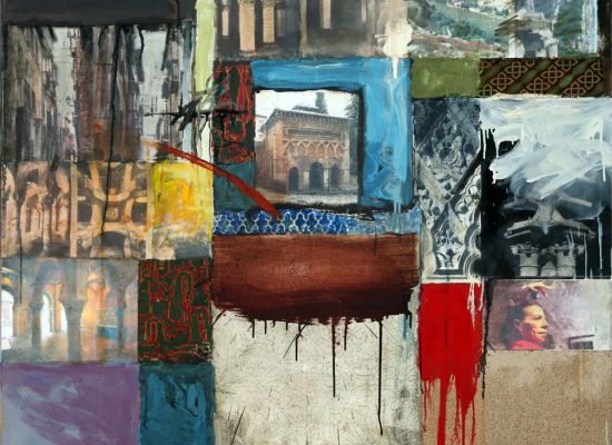 Toledo, Paris | Oil and collage on canvas | 120x120cm | 2009