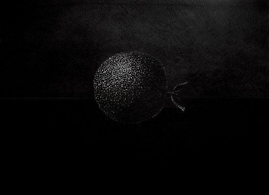 Resmi-Al-Kafaji,-Orange,-indian-ink,watercolour,intervention-on-paper,-55x75cm,-2015