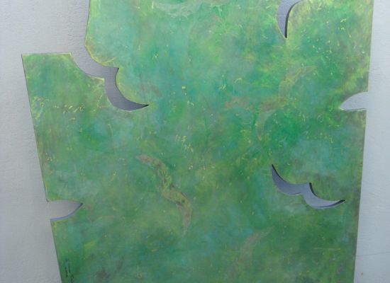 SAMER A.TABBAA | Migration | Mixed Media on Wood | 76 x107 x 2cm (WxHxD) | 2010