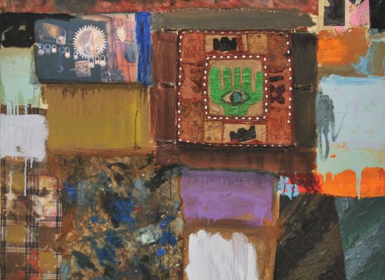 The Hand of Fatima | 102x127cm | Oil & Collage on Canvas