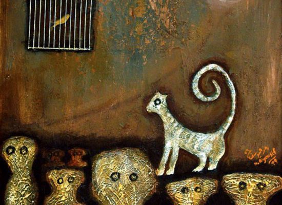 The-Wait,-Acrylic-and-mixed-media,-1979