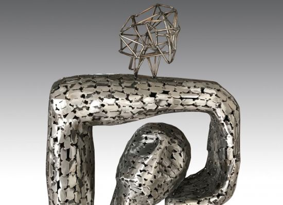 Jamal AlYousif - The Toy, 59x43x30cm, Recycled Metal, 2018