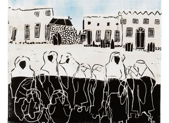 The Wait. 1999. Linoleum print. 62x52 cm.