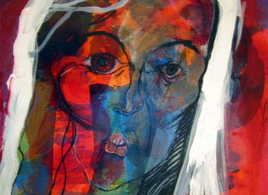 Untitled,56x77cm,Acrylic-on-paper,2014