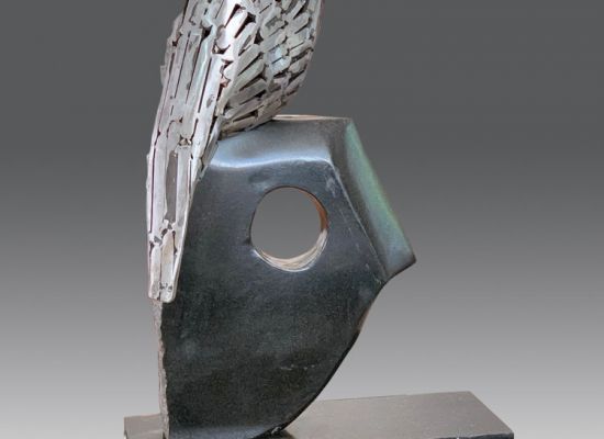 Jamal AlYousif - Untitled,Granite-and-recycled-metal,-2018