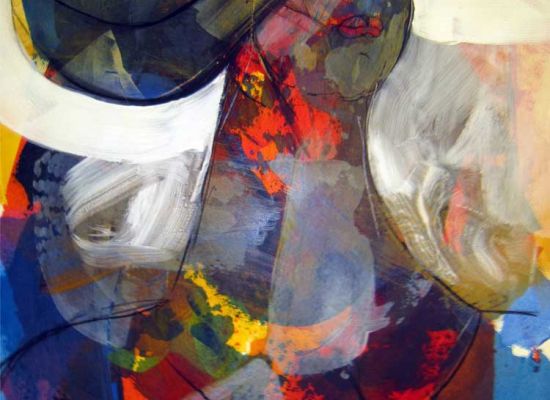 Untitled, 56x77cm, Acrylic-on-paper,2014