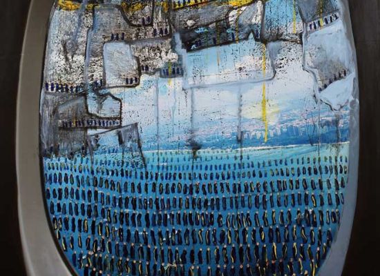Wandering 4 2014 Mixed Media on Canvas. 87 x 132 cm