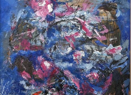 Mohammed Taqi-Echos of the deep, 40x30cm, Acrylic on canvas, 2022