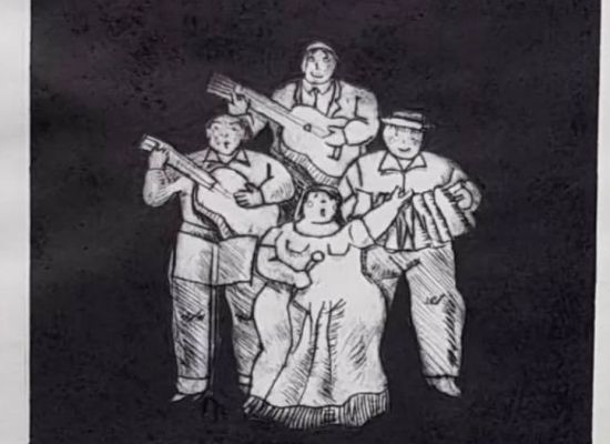 Mohammed Almahdi - Greeting To Fernando Botero, 15x15cm, Edition 1/5, Dry point, 2022