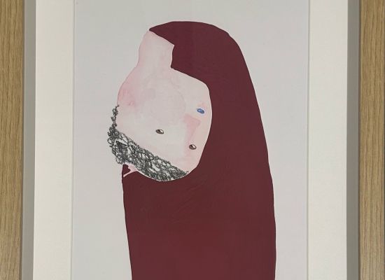 May Alhujairi - Untitled, 29x20cm, mixed media on paper, 2025