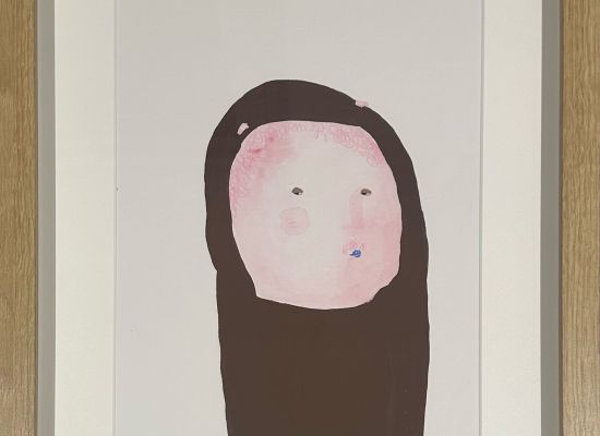 May Alhujairi - Untitled, 29x20cm, mixed media on paper, 2025