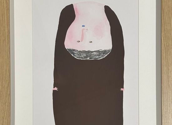 May Alhujairi - Untitled, 29x20cm, mixed media on paper, 2025