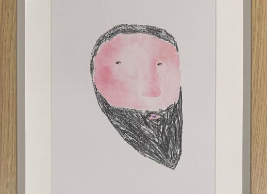 May Alhujairi - Untitled, 29x20cm, mixed media on paper, 2025