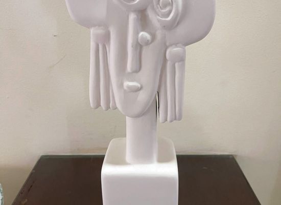 Aysha Hafiz - Lovers, 40x1cm, White stone, 2025