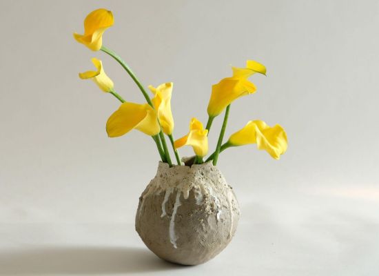 Nermin Habib - becoming vessel series,16x16cm, beige glazed stoneware vessel, 2024