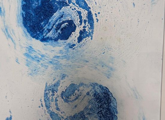 Marwa Alkhalifa -waves print ,17x 13m, Print, 2019