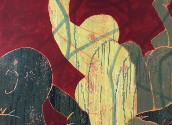 Women-Power,-Acrylic-on-canvas,-100x90cm,-2018