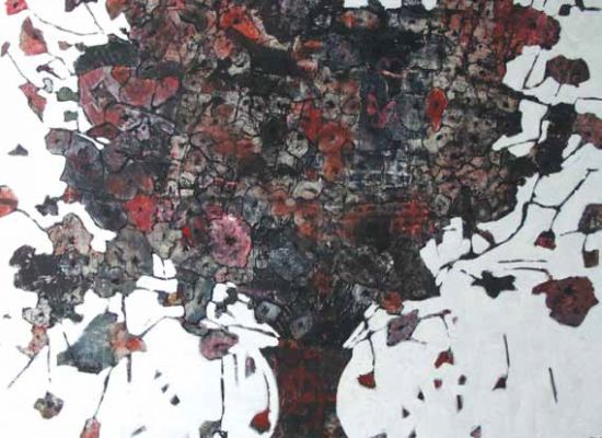 Zena Assi | â€˜â€™Le bouquetâ€™â€™ | Mixed Media on Canvas | 190cm x 190cm | 2010
