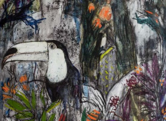 reunion 3 2016 oil and charcoal on canvas 130 x 90 cm