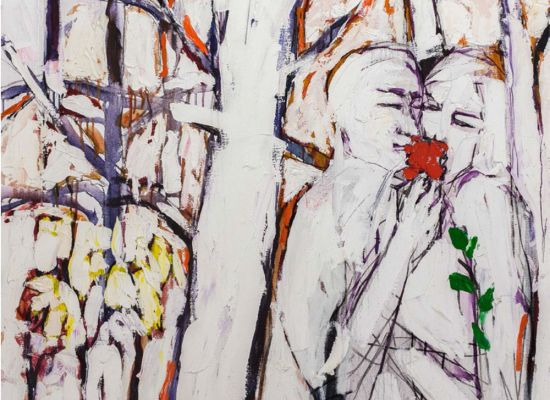 the vow 2016 oil on canvas 100 x 100 cm